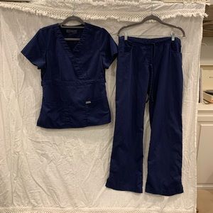 Grey’s anatomy navy blue scrub set